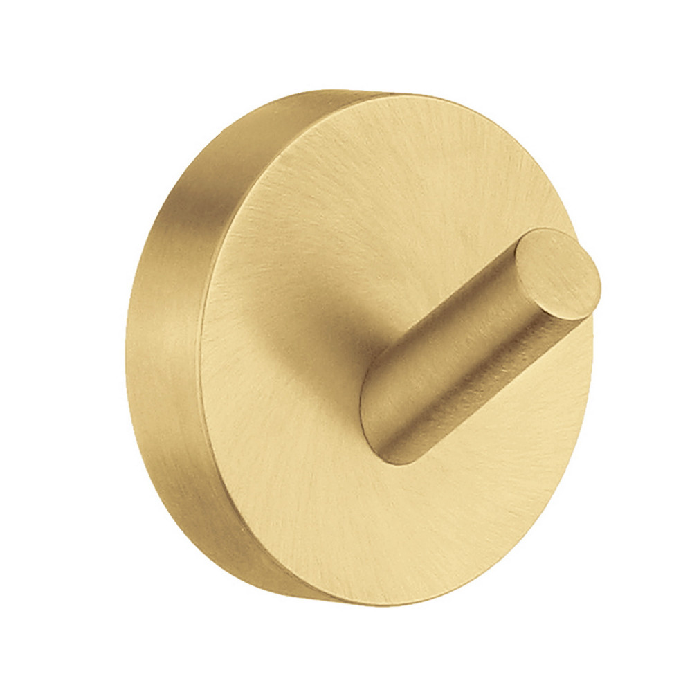 Smedbo Home Brushed Brass Single Towel Hook