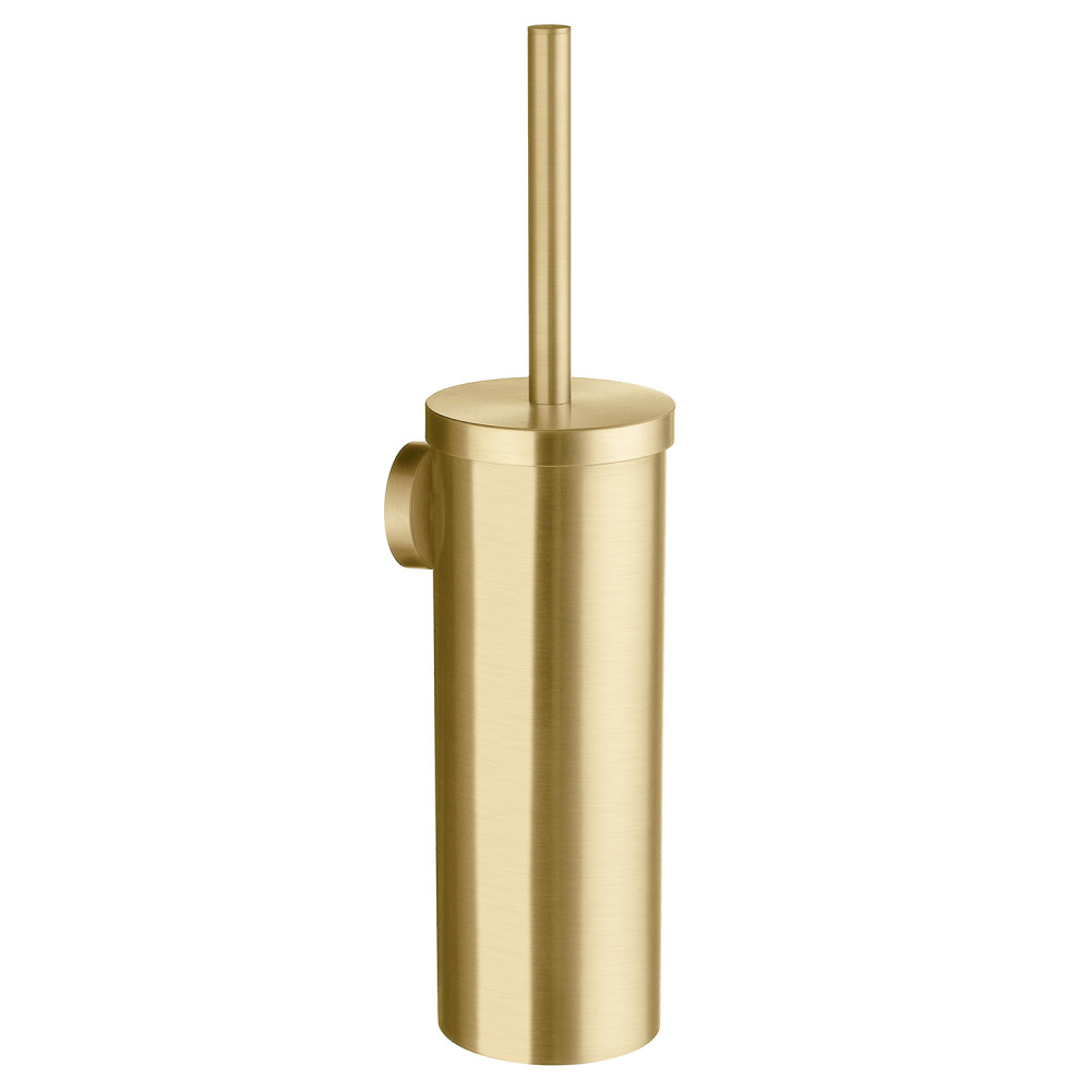 Smedbo Home Toilet Brush and Holder in Brushed Brass
