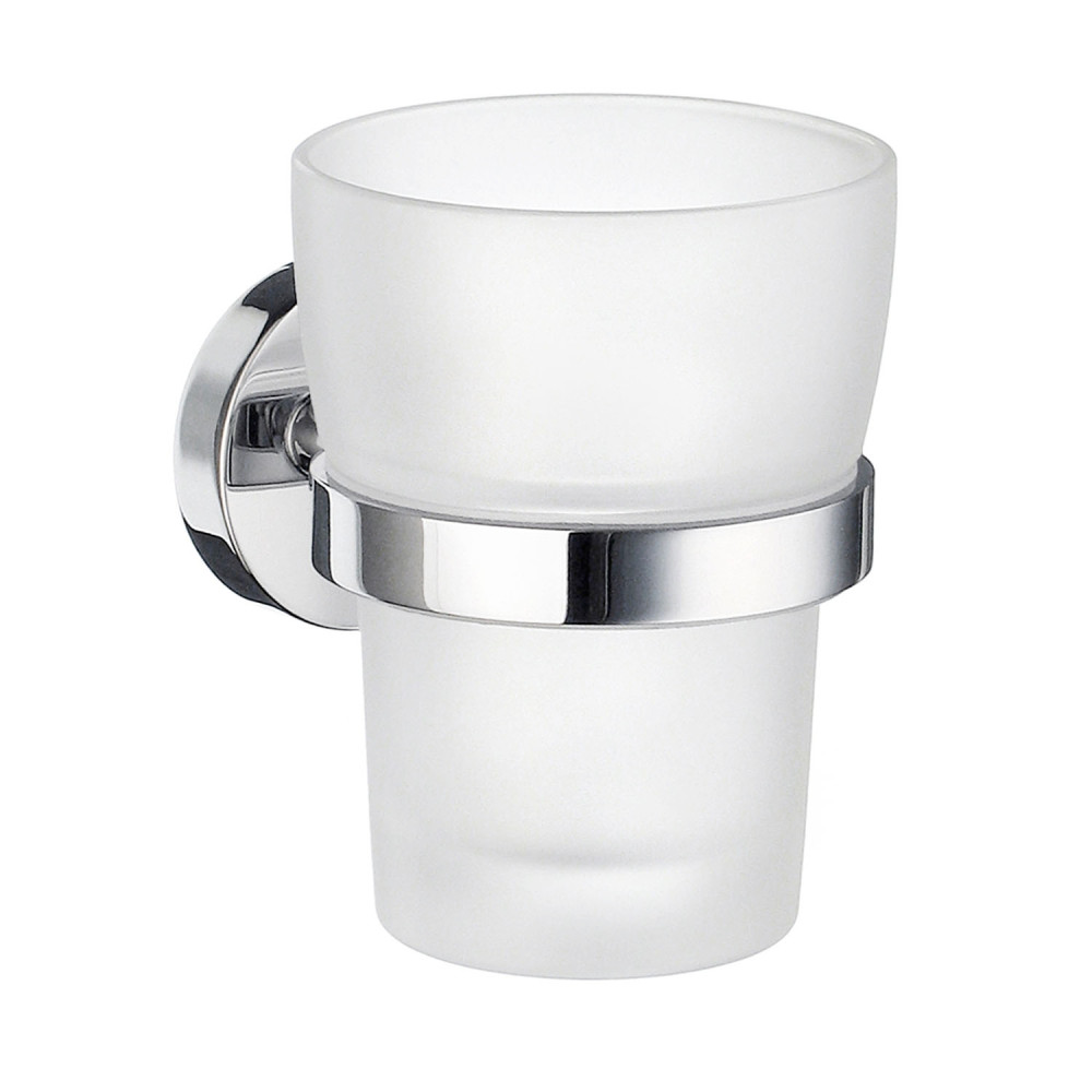 Smedbo Home Tumbler Holder & Frosted Glass Tumbler