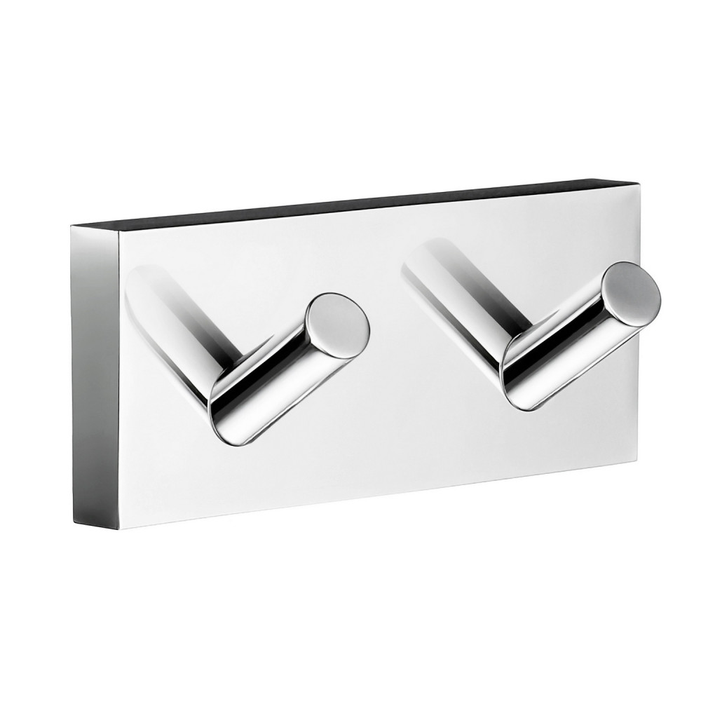 Smedbo House Double Towel Hook in Polished Chrome