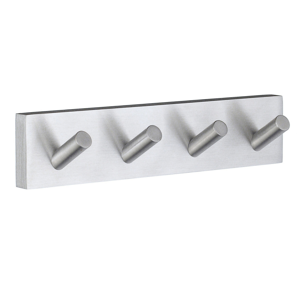 Smedbo House Quadruple Hook in Brushed Chrome