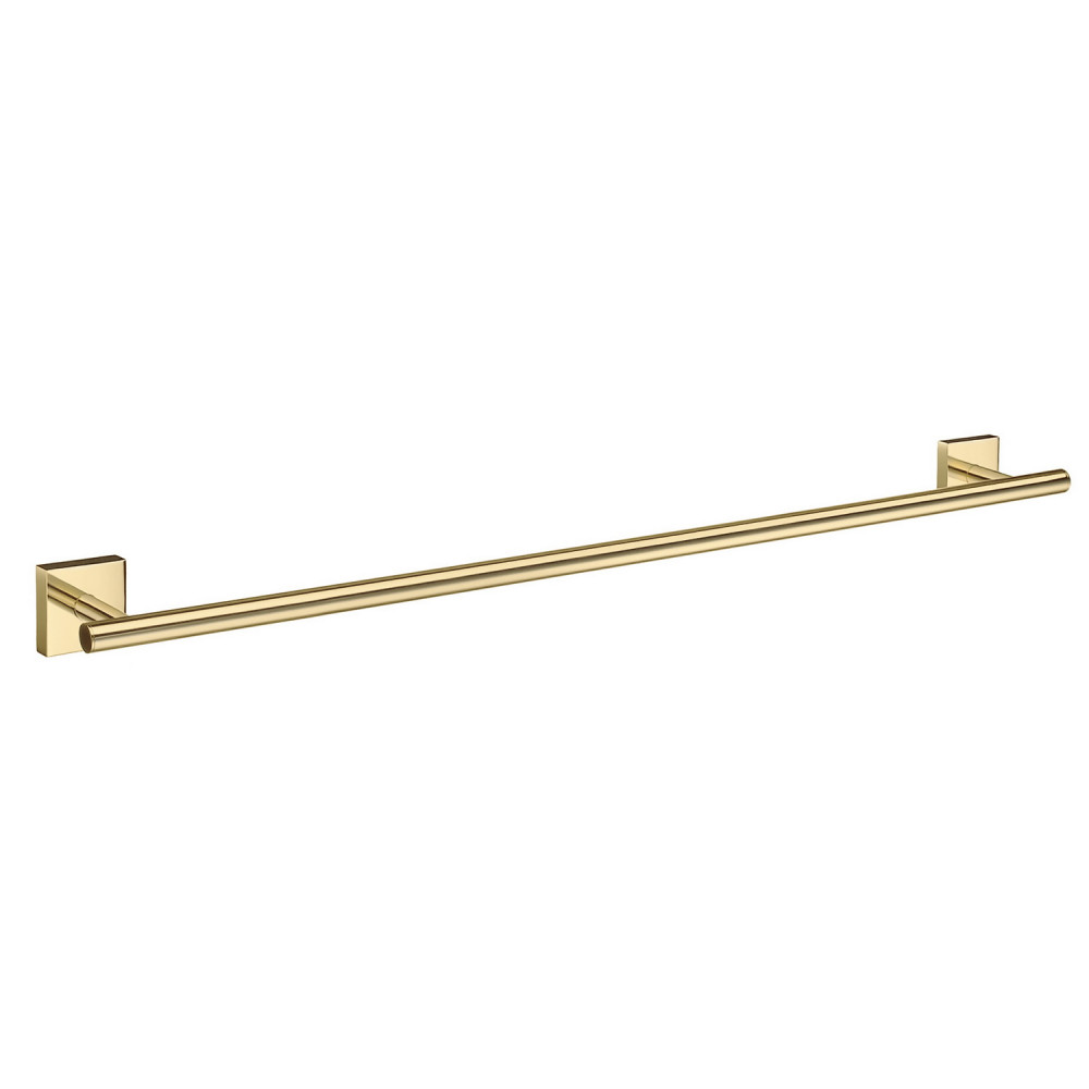 Smedbo House Single Towel Rail in Polished Brass