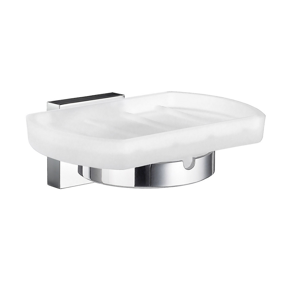 Smedbo House Soap Holder with Frosted Glass Dish