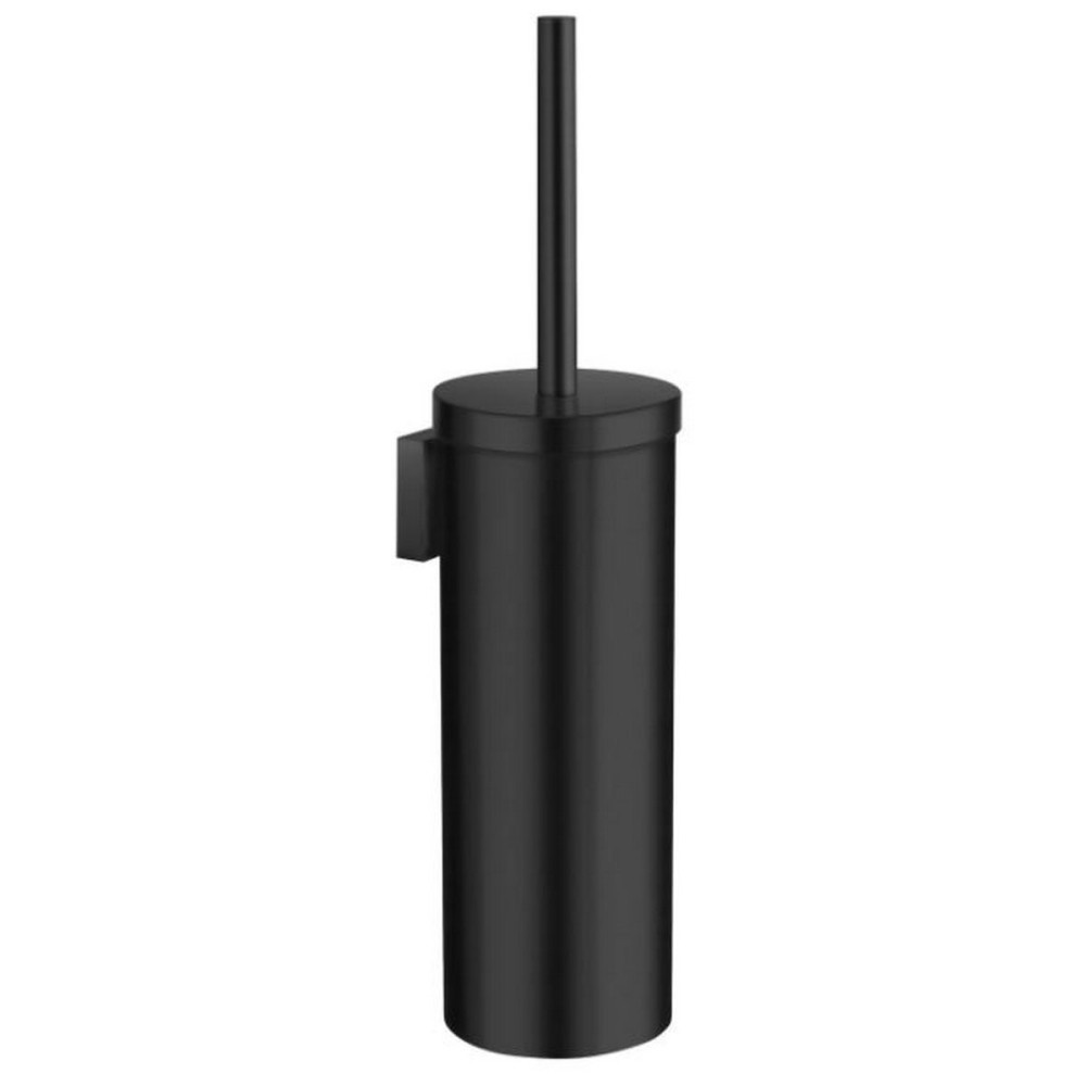 Smedbo House Toilet Brush and Porcelain Container in Black