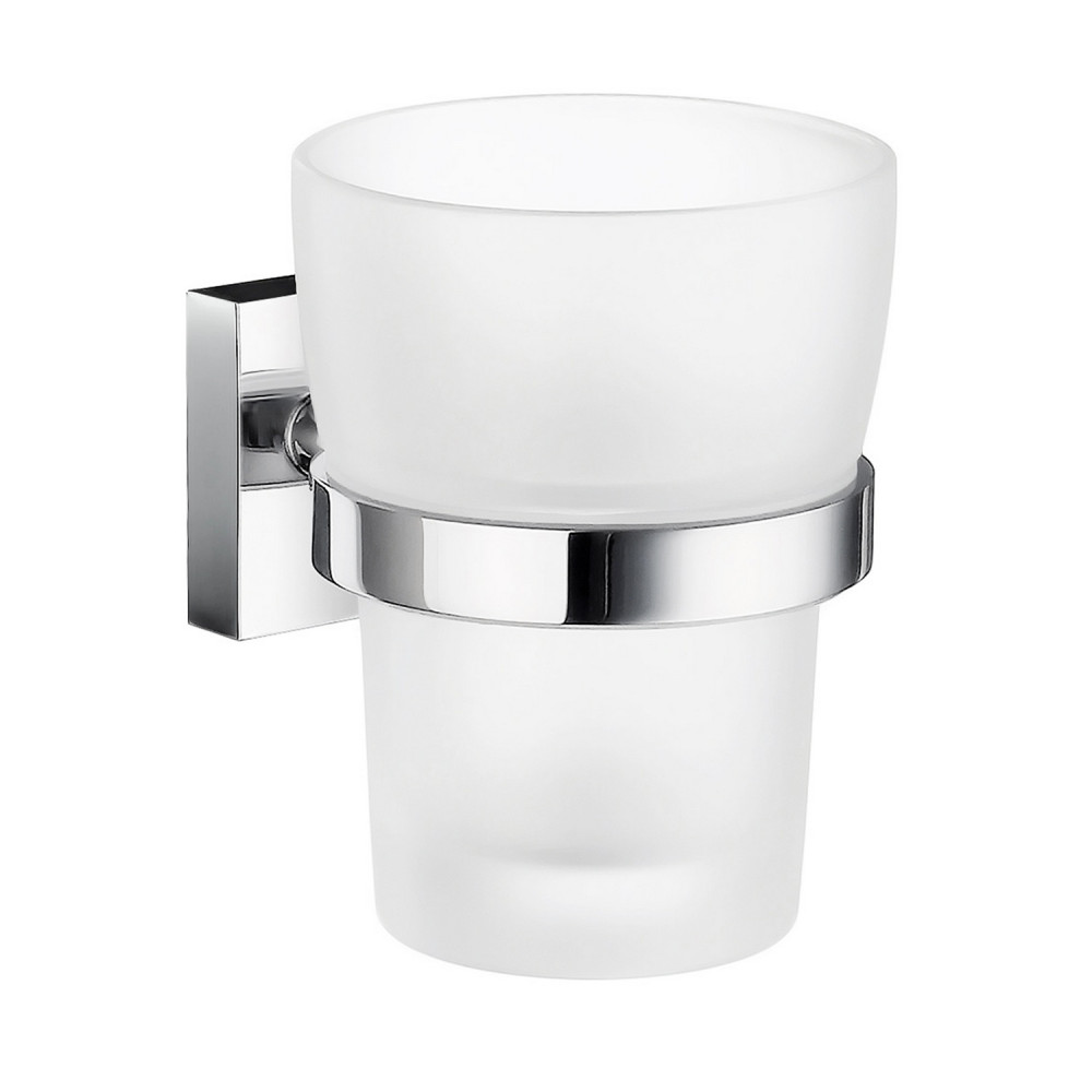 Smedbo House Tumbler Holder With Frosted Glass Tumbler