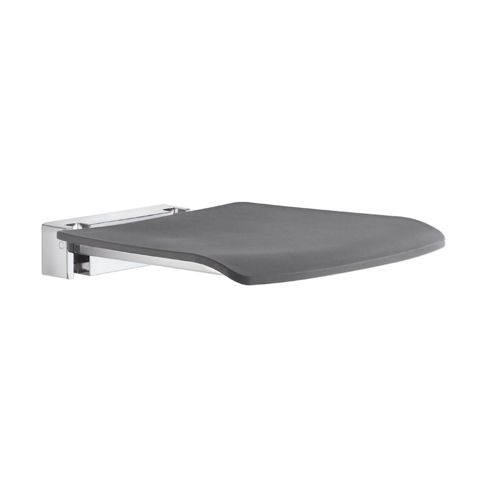 Smedbo Living Folding Wall Mounted Shower Seat Dark Grey