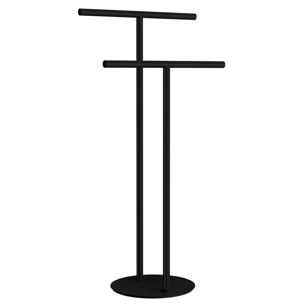 Smedbo Outline Black Freestanding Double Towel Rail