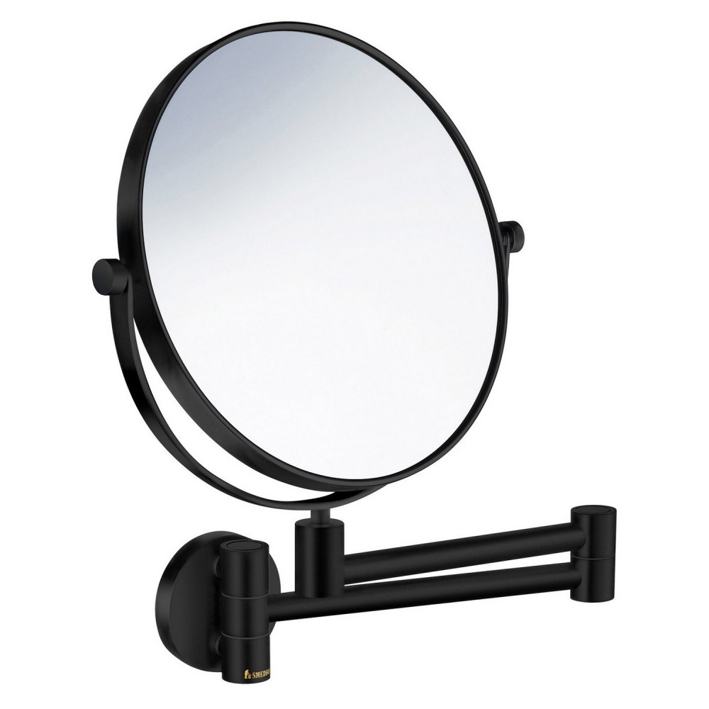 Smedbo Outline Black Swing Arm Shaving and Make Up Mirror