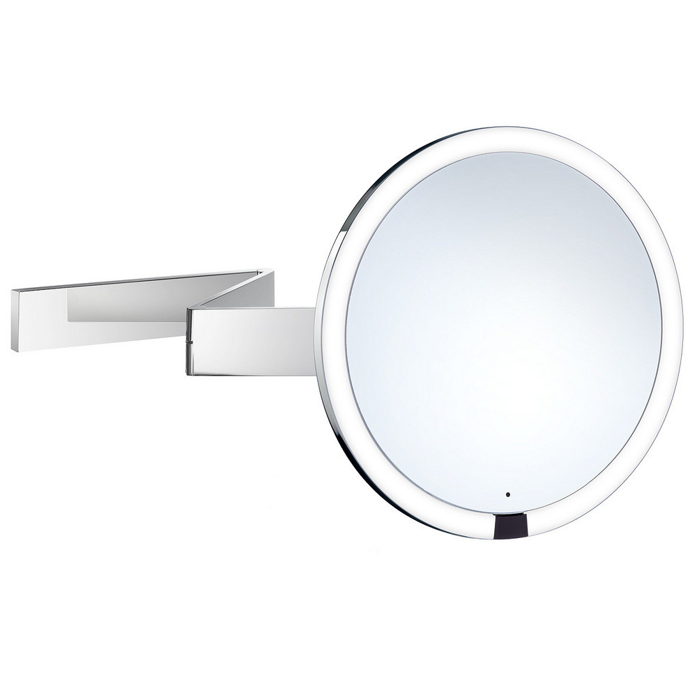 Smedbo Outline Chrome Rounded Wall Mounted LED Mirror (1)