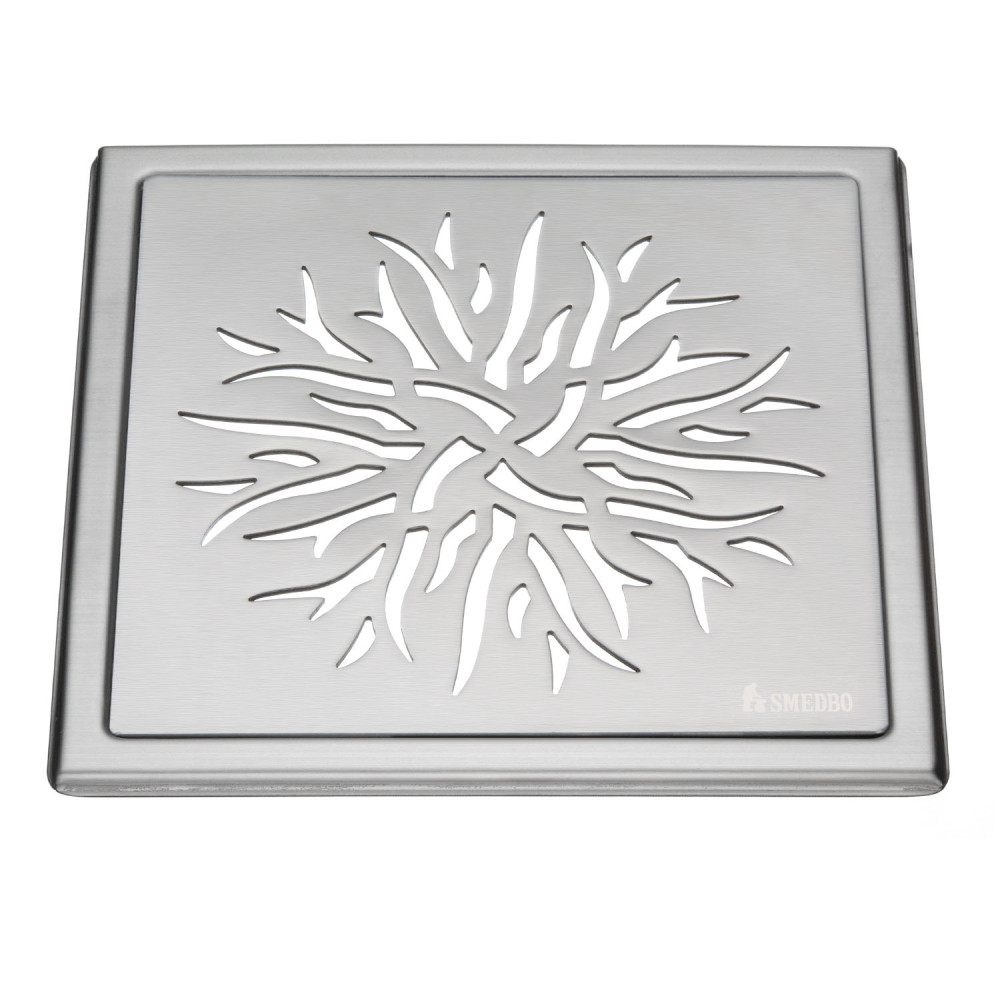 Smedbo Outline Crown Brushed Stainless Steel Floor Grating