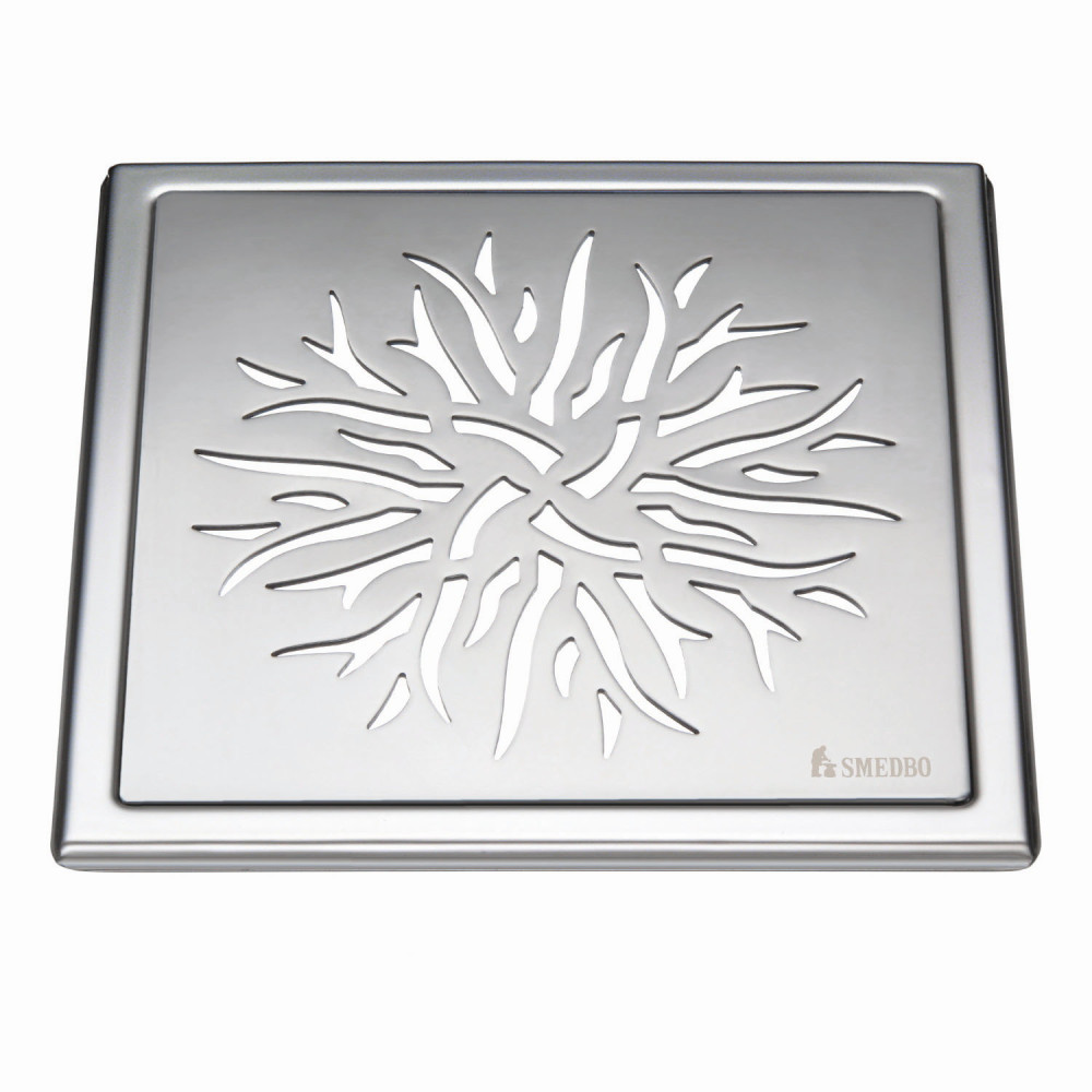 Smedbo Outline Crown Polished Stainless Steel Floor Grating