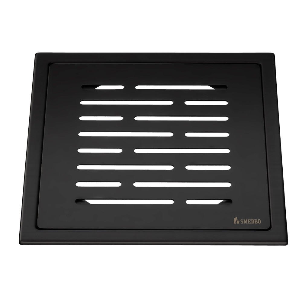 Smedbo Outline Line Black Floor Grating
