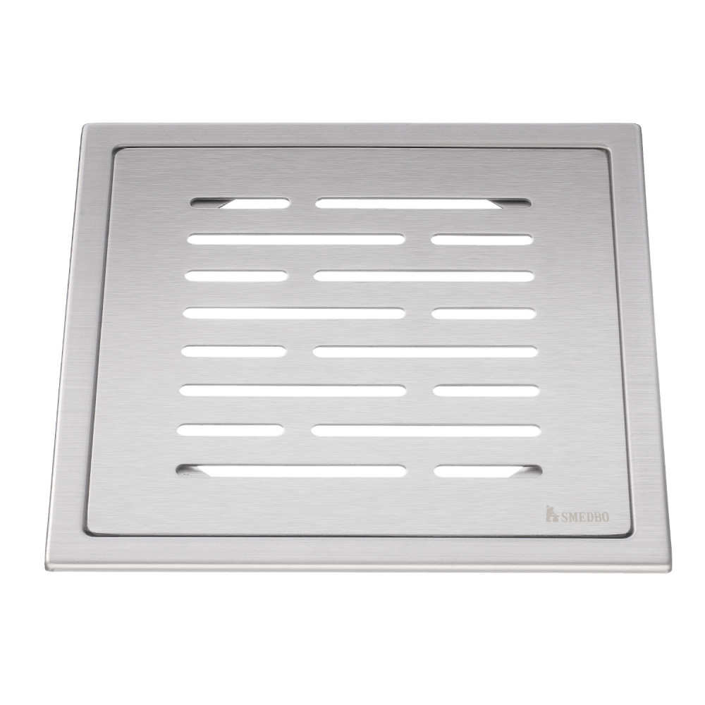 Smedbo Outline Lines Brushed Stainless Steel Floor Grating