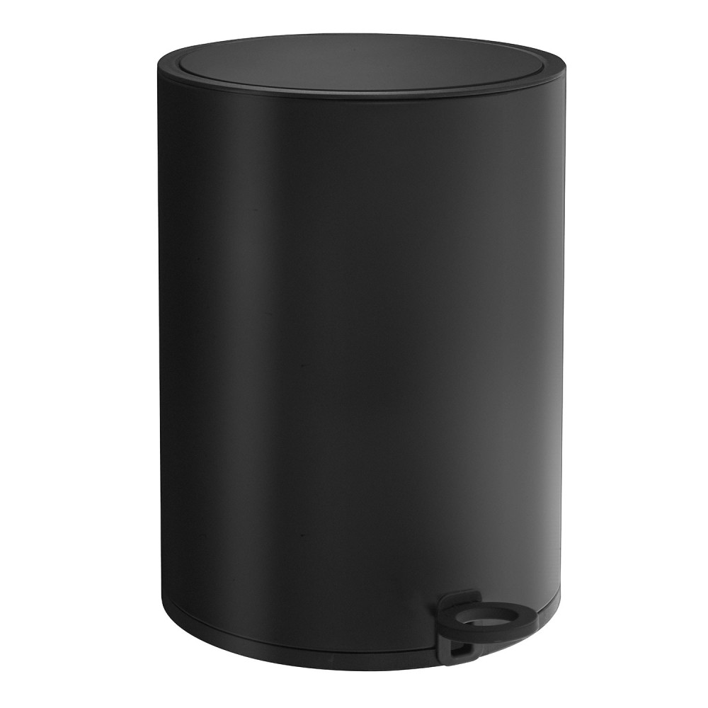 Smedbo Outline Lite 6 Litre Matt Black Soft Close Pedal Bin