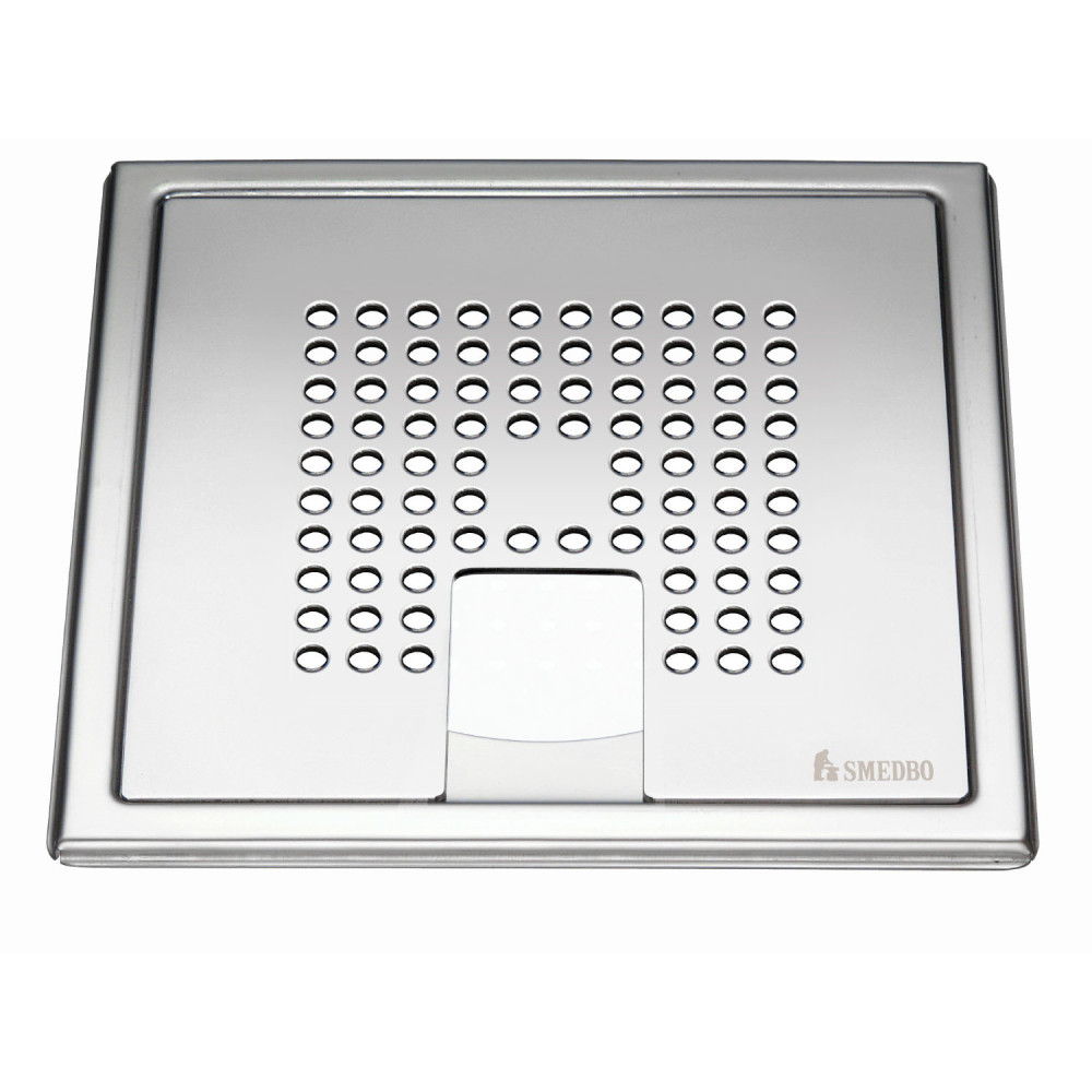 Smedbo Outline Square for Tub Polished Stainless Steel Floor Grating