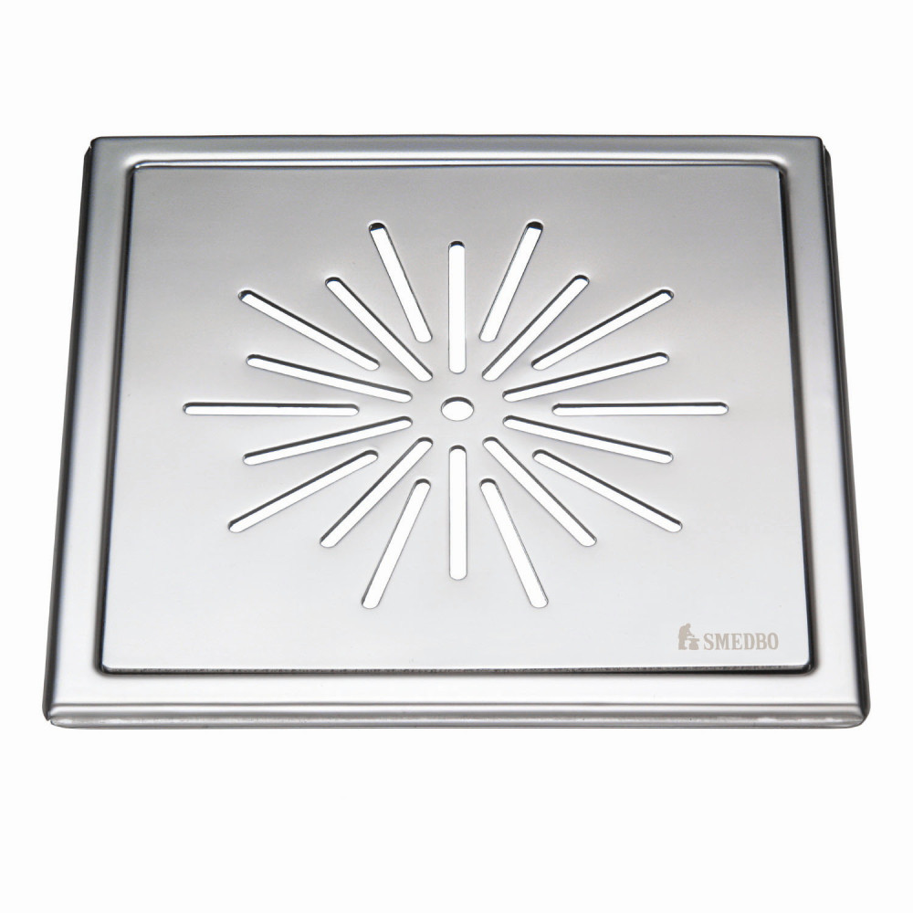 Smedbo Outline Star Polished Stainless Steel Floor Grating