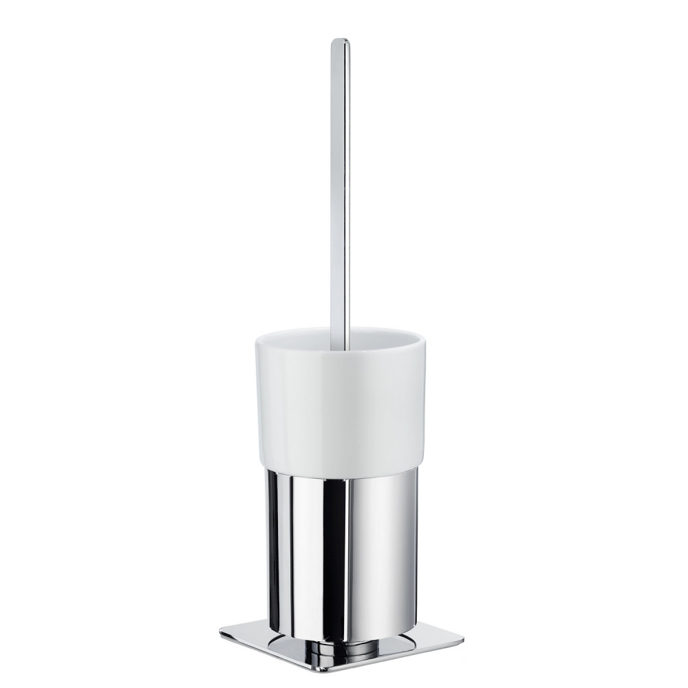 Smedbo Outline Toilet Brush & Polished Chrome Container Square Base