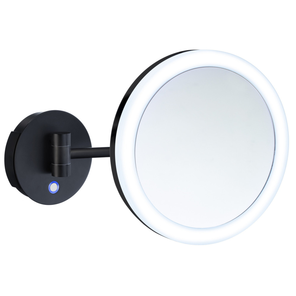 Smedbo Outline Wall Mounted Black Mirror with LED Technology
