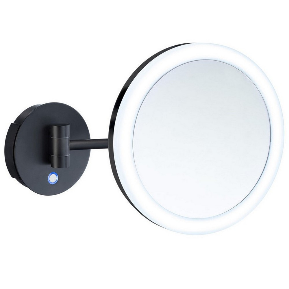 Smedbo Outline Wall Mounted Black Mirror with LED Technology (1)