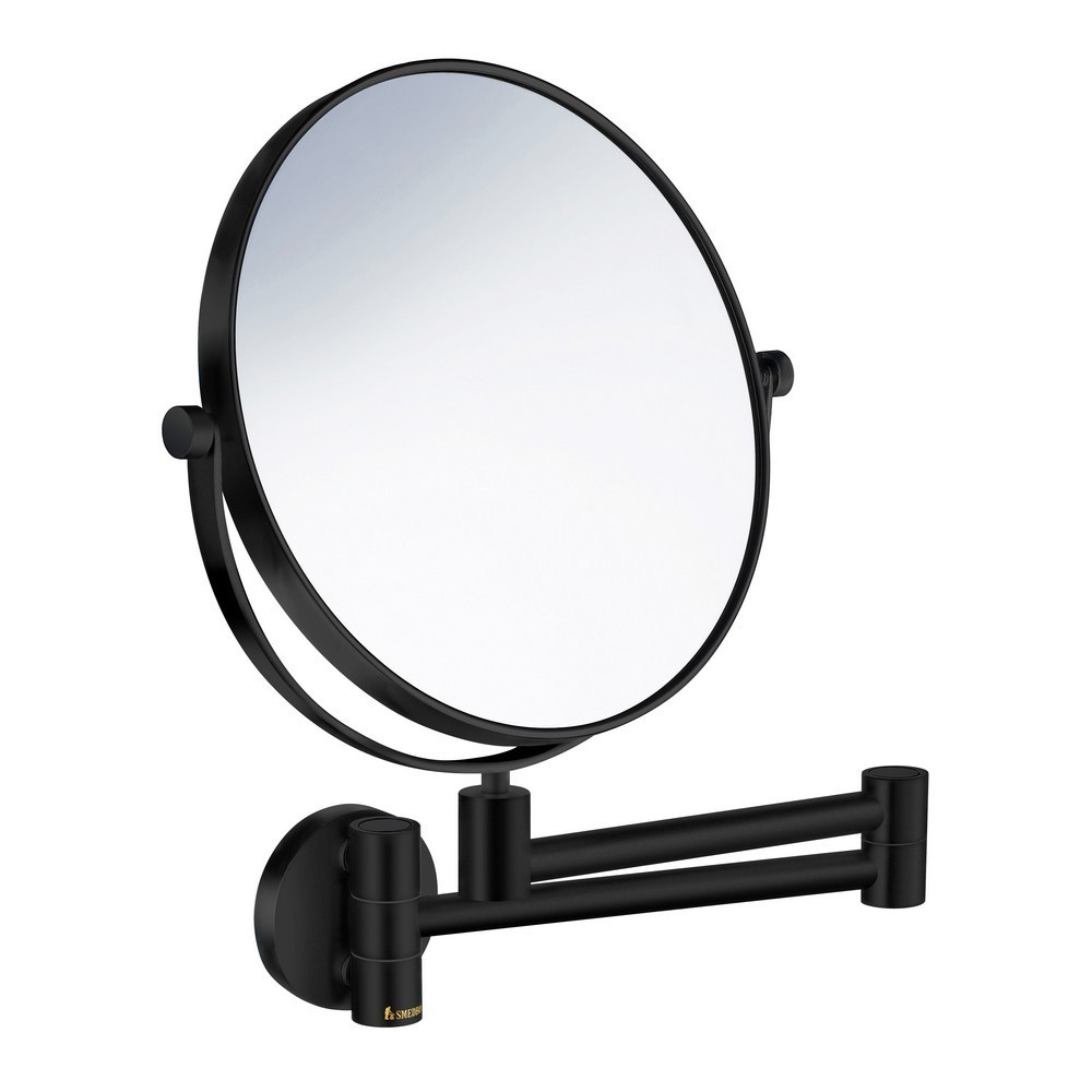 Smedbo Outline Wall-Mounted Black Shaving and Make-Up Mirror