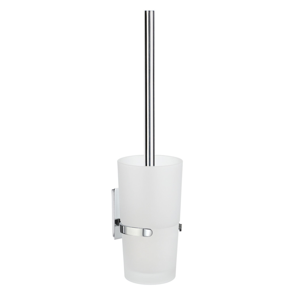 Smedbo Pool Frosted Glass Toilet Brush & Polished Chrome Holder