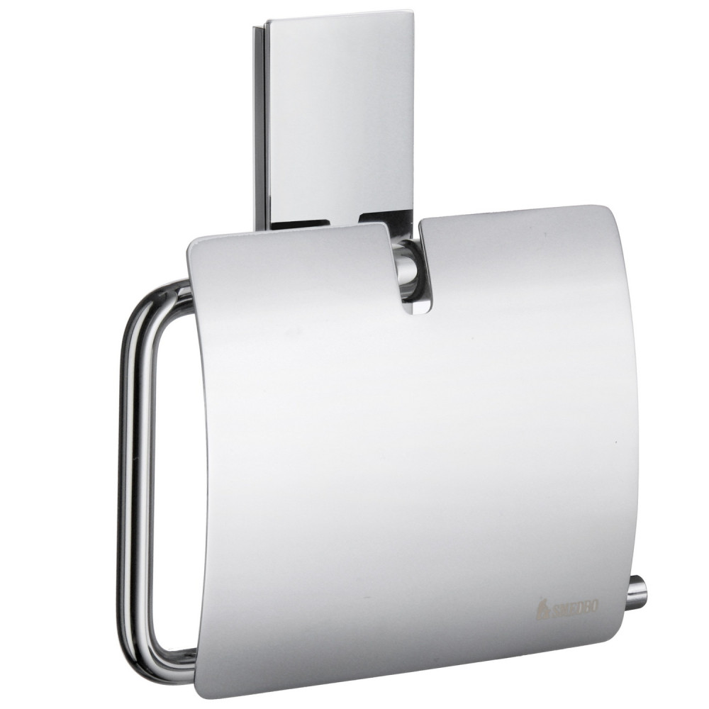 Smedbo Pool Toilet Roll Holder With Lid Polished Chrome