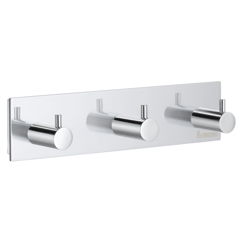 Smedbo Pool Triple Towel Hook Polished Chrome