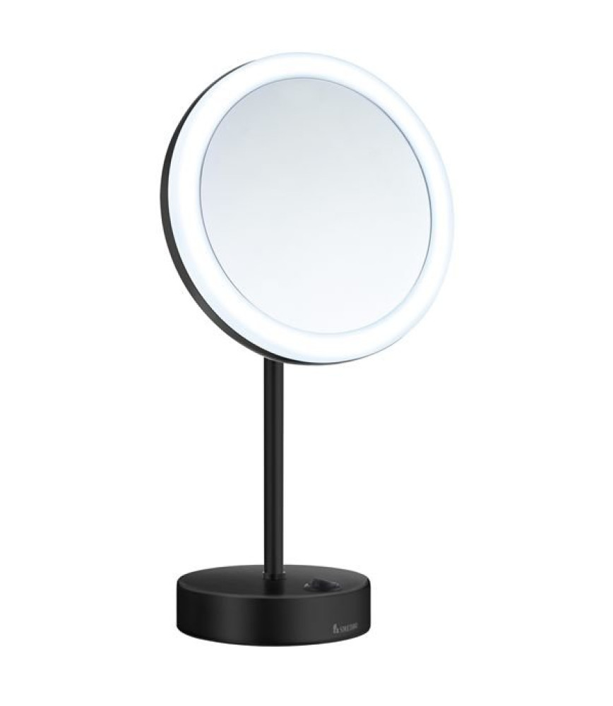 Smedbo Battery Shaving & Makeup Mirror With LED Technology Black