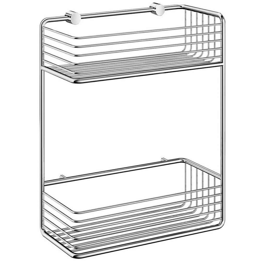 Smedbo Sideline 310mm Double Hanging Shower Basket Polished Chrome