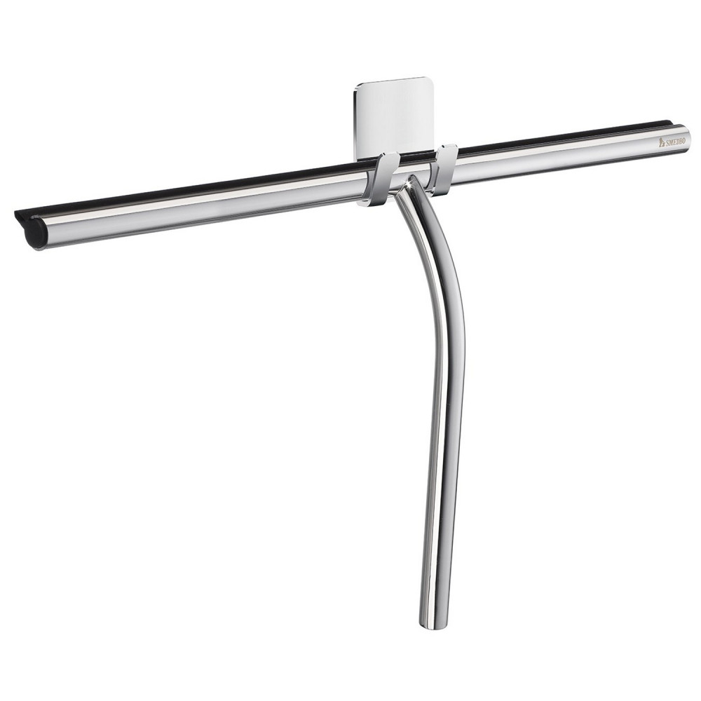 Smedbo Sideline Chrome Shower Squeegee with Self Adhesive Hook