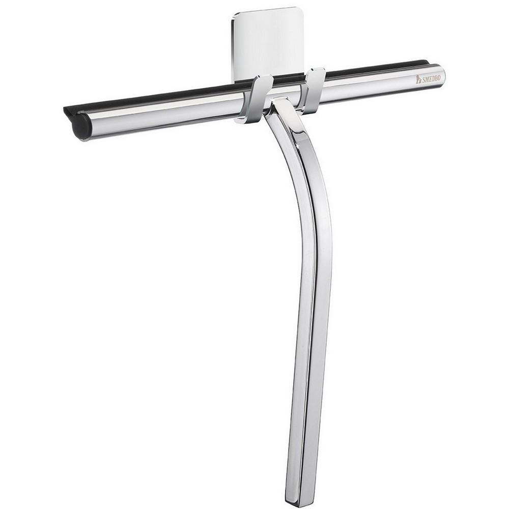 Smedbo Sideline Chrome Square Shower Squeegee With Hook