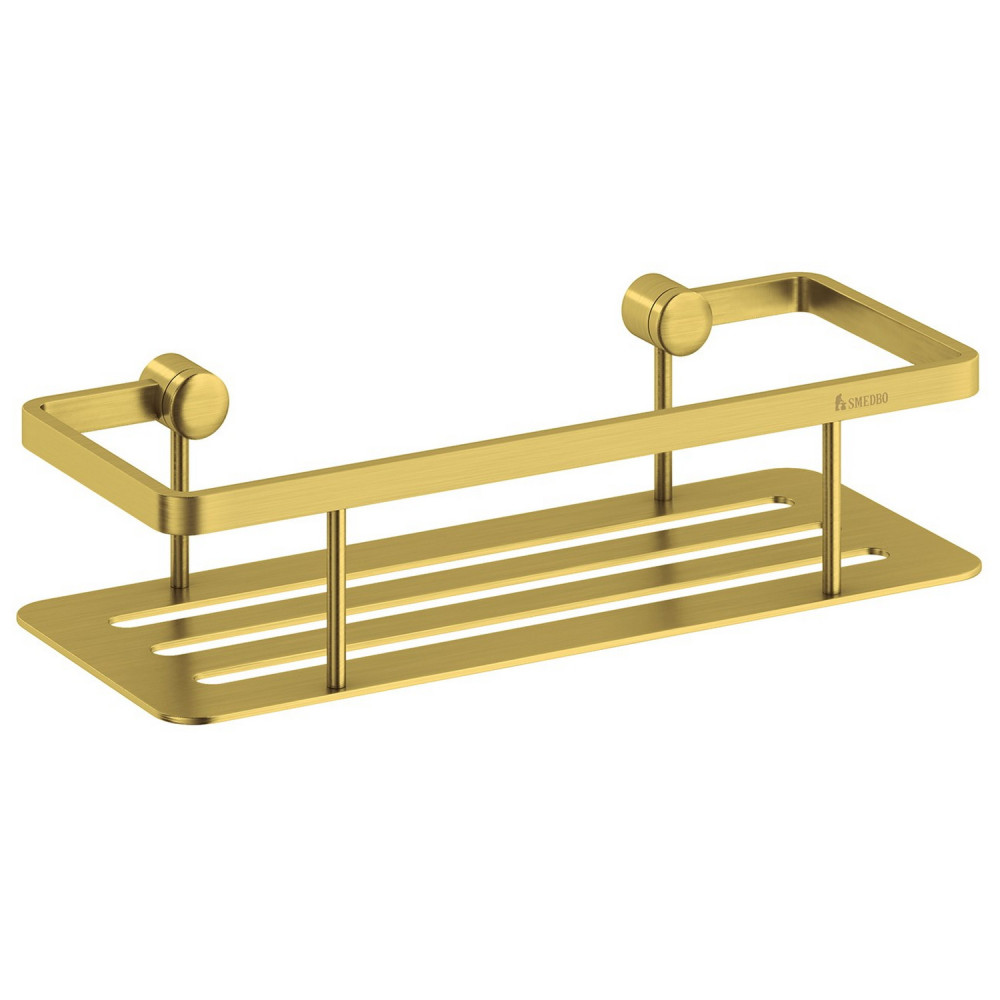 Smedbo Sideline Design Brushed Brass Shower Basket