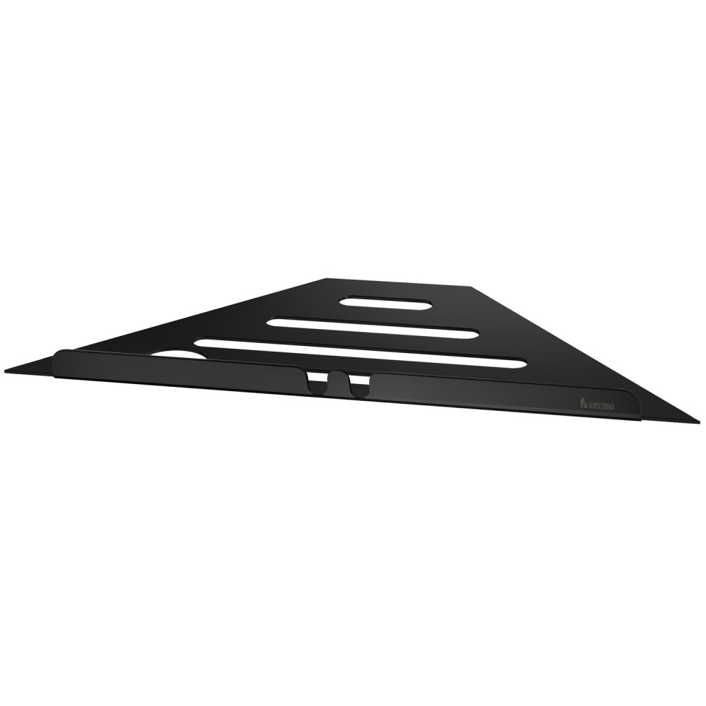 Smedbo Sideline Grout Line Black Corner Shelf