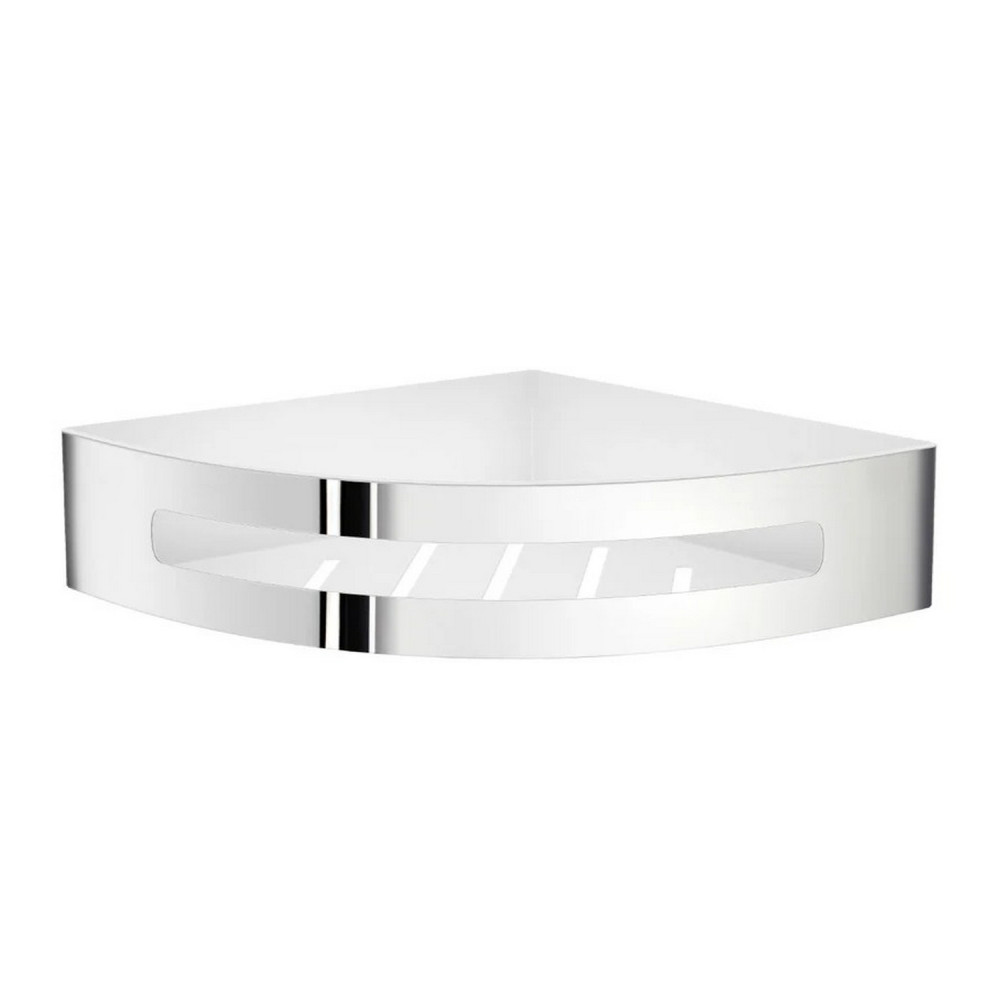 Smedbo Sideline Polished Stainless Steel Corner Shower Basket with Insert