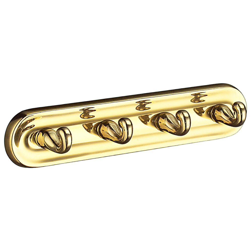 Smedbo Villa Polished Brass Quadruple Towel Hook