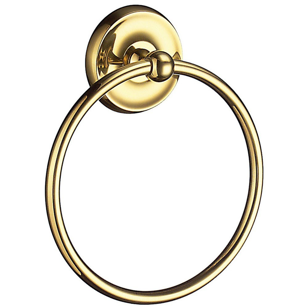 Smedbo Villa Polished Brass Towel Ring