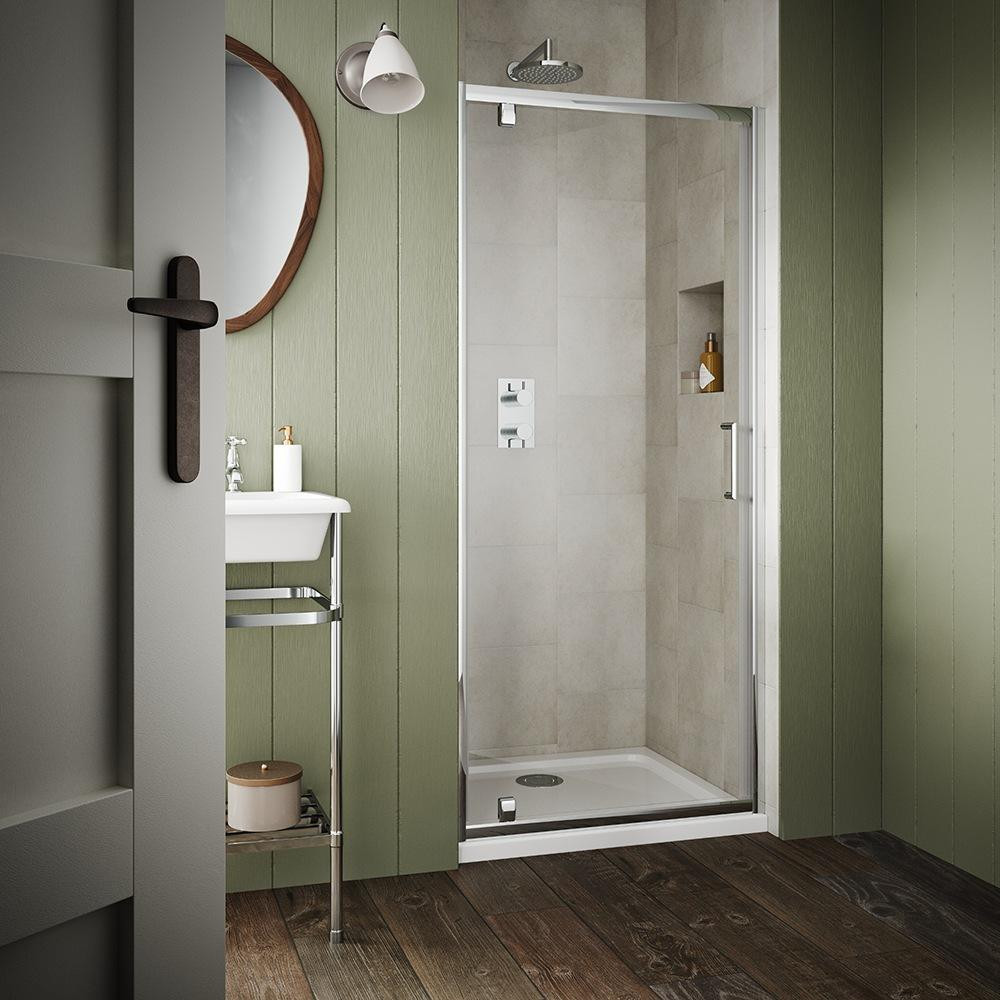 Vantara 6 800mm Chrome Pivot Shower Door