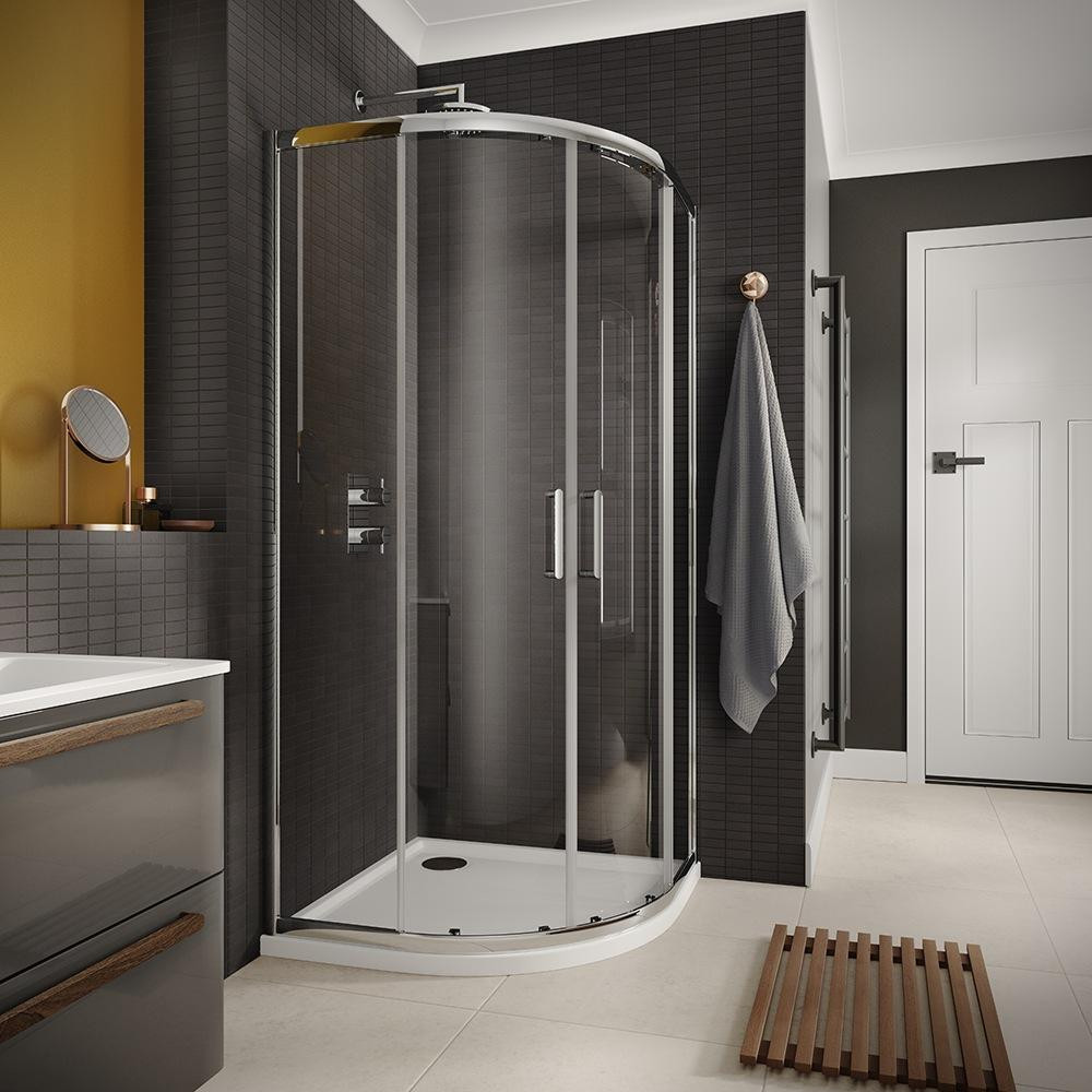 Vantara 6 800mm Double Door Chrome Quadrant Shower Enclosure
