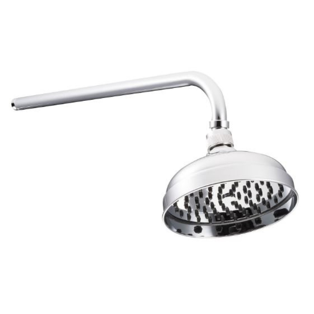 Marflow St James 8 Inch Chrome Skirted Easy Clean Shower Rose
