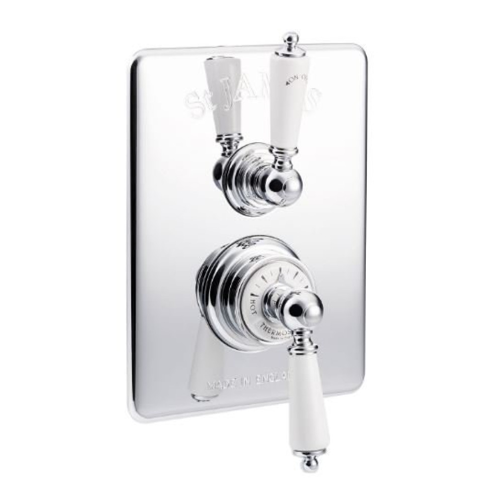 St James Concealed Thermostatic Shower Valve With London Levers