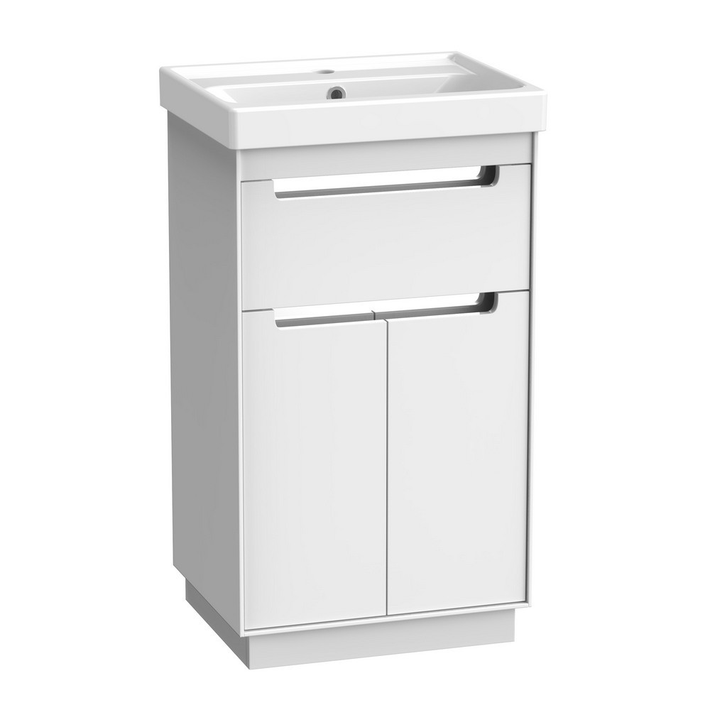 Tavistock Acumen 500mm Freestanding Gloss White Vanity Unit and Basin