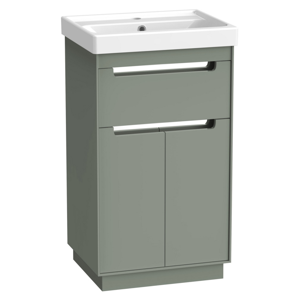 Tavistock Acumen 500mm Matt Laurel Green Freestanding Vanity Unit and Basin