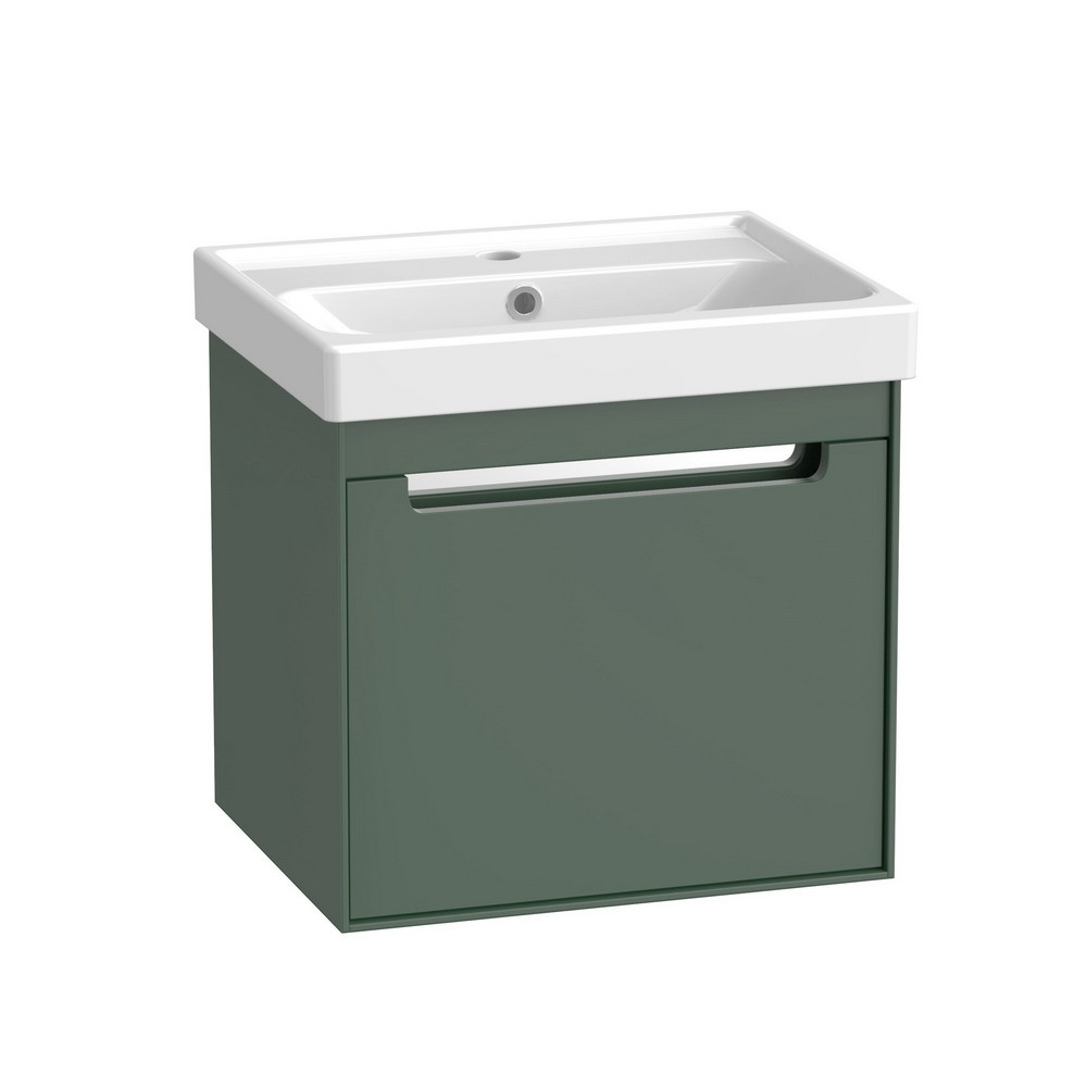 Tavistock Acumen 500mm Wall Mounted Viridian Green Vanity Unit and Basin