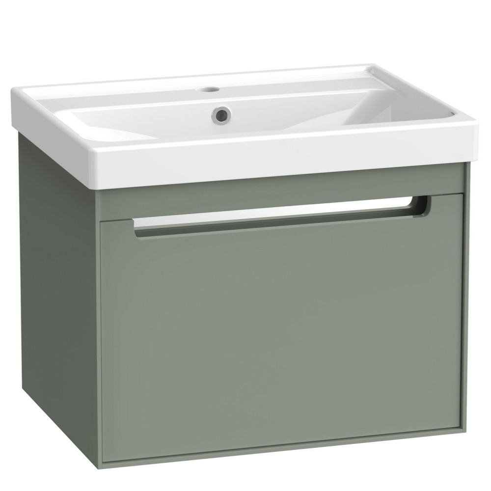 Tavistock Acumen 600mm Matt Laurel Green Wall Hung Vanity Unit and Basin