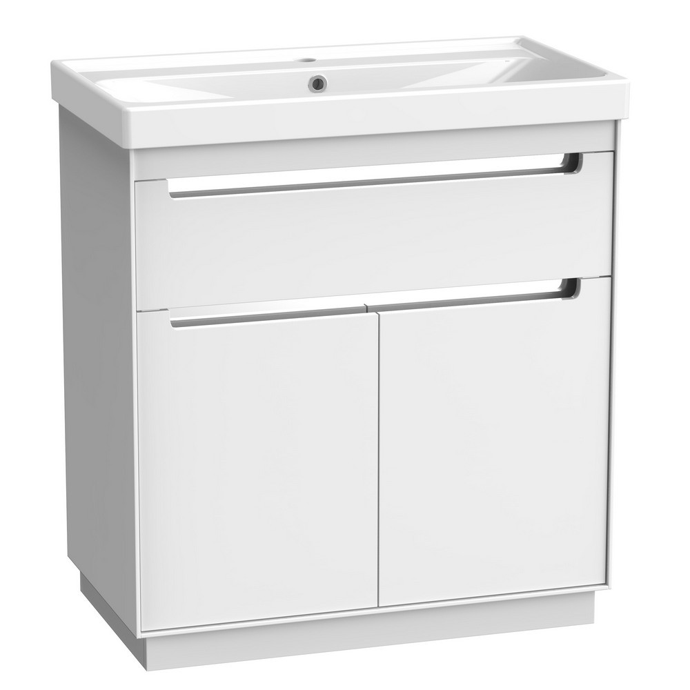 Tavistock Acumen 800mm Freestanding Gloss White Vanity Unit and Basin