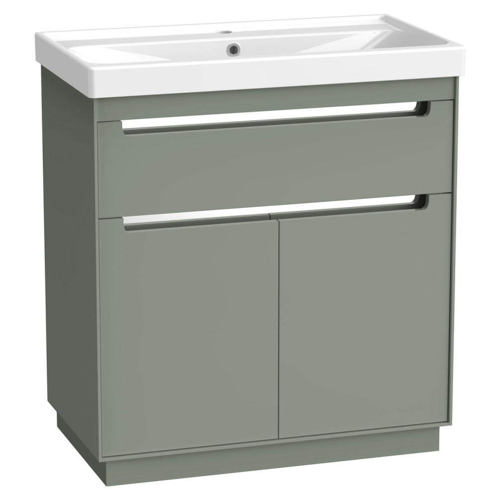 Tavistock Acumen 800mm Matt Laurel Green Freestanding Vanity Unit and Basin