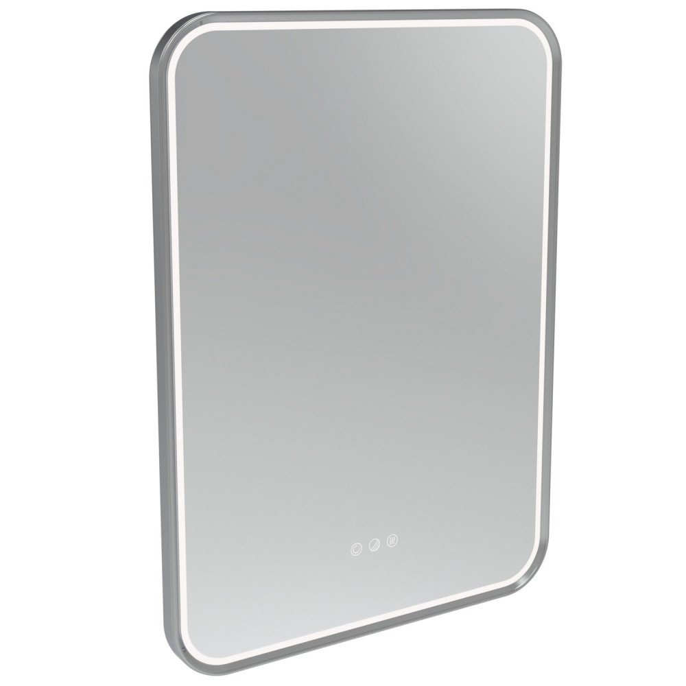 Tavistock Alderbury 500 x 700mm Chrome Illuminated Rectangular Bathroom Mirror