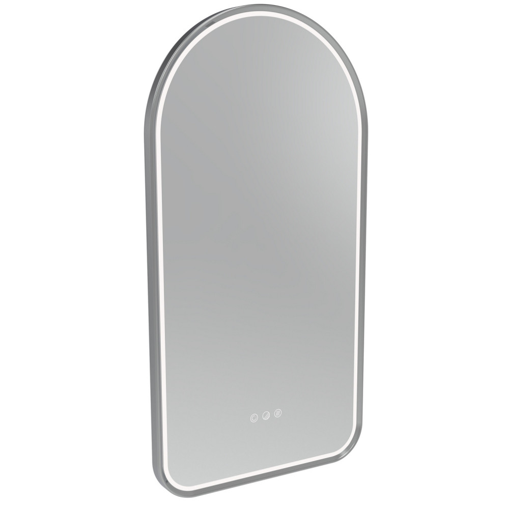 Tavistock Alderbury Arch 400 x 800mm Chrome Illuminated Bathroom Mirror