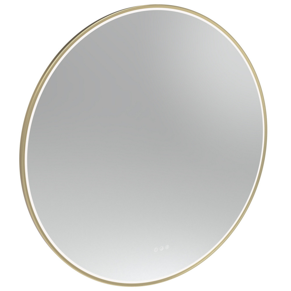 Tavistock Alderbury Circular 1000mm Brushed Brass Illuminated Bathroom Mirror