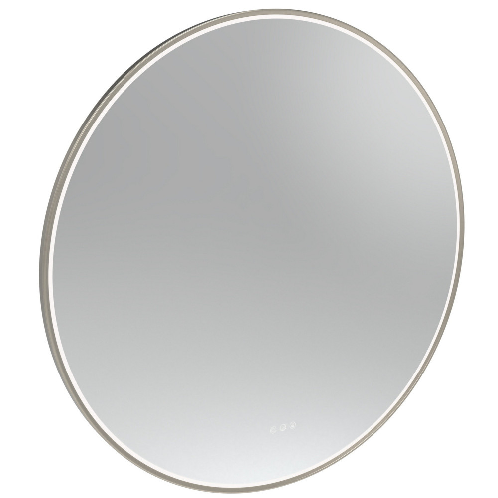 Tavistock Alderbury Circular 1000mm Brushed Nickel Illuminated Bathroom Mirror